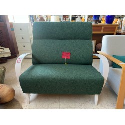 SILLÓN 2 PLAZAS VERDE Y BLANCO 114CM
