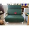 SILLÓN 2 PLAZAS VERDE Y BLANCO 114CM