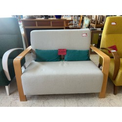 SILLÓN 2 PLAZAS GRIS 120CM