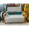 SILLÓN 2 PLAZAS GRIS 120CM