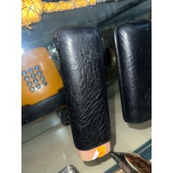 ESTUCHE PARA 2 PUROS DE PIEL Y MADERA