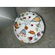 PUFF BLANCO CON FLORES DE COLORES
