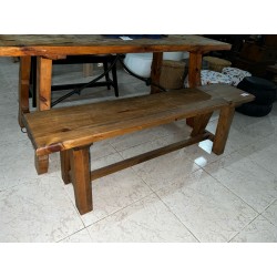 BANCO DE MADERA RÚSTICA