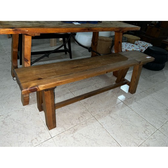 BANCO DE MADERA RÚSTICA