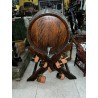 BARRIL DE MADERA CON TAZAS
