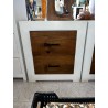 MESITA DE MADERA MEXICANA BLANCA Y MARRON